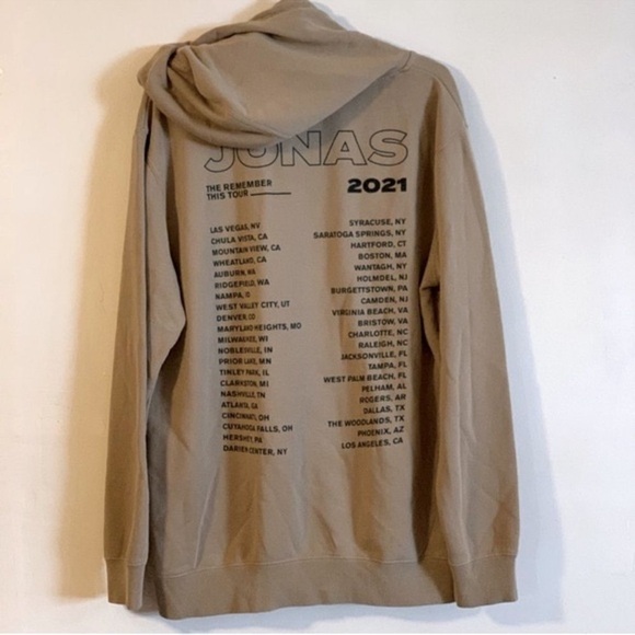 Jonas Brothers Hoodie 2021 Official US Tour Dates Merch Size M - Picture 4 of 4